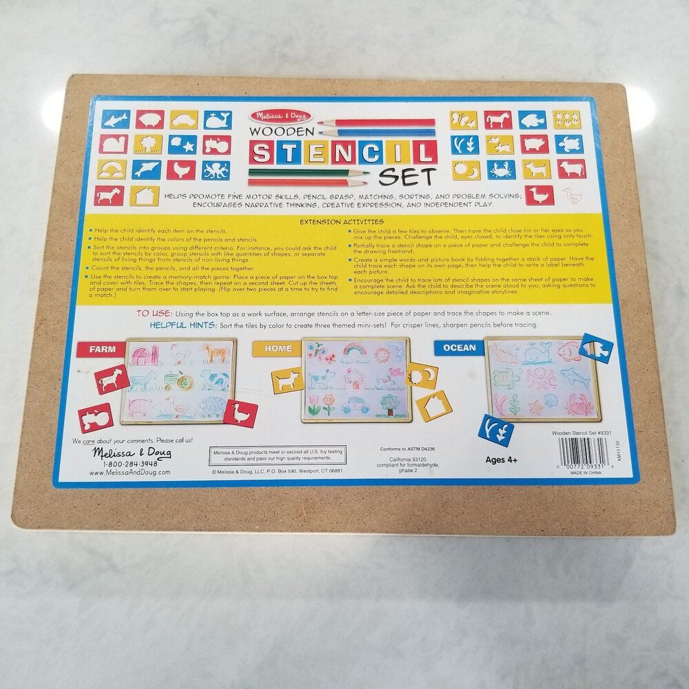 Melissa and Doug stencil kit preowned